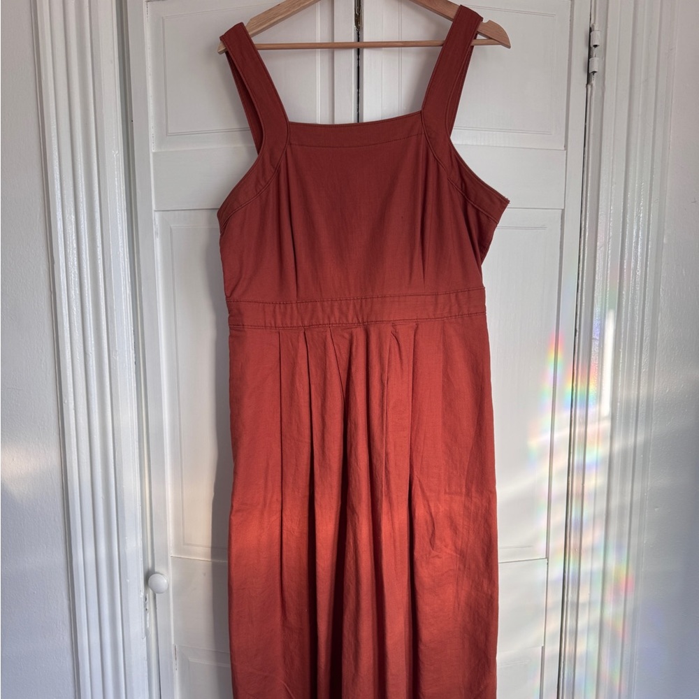 Pumpkin Orange midi dress